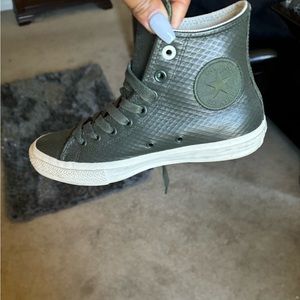 Women’s Dark Green Converse Sneakers